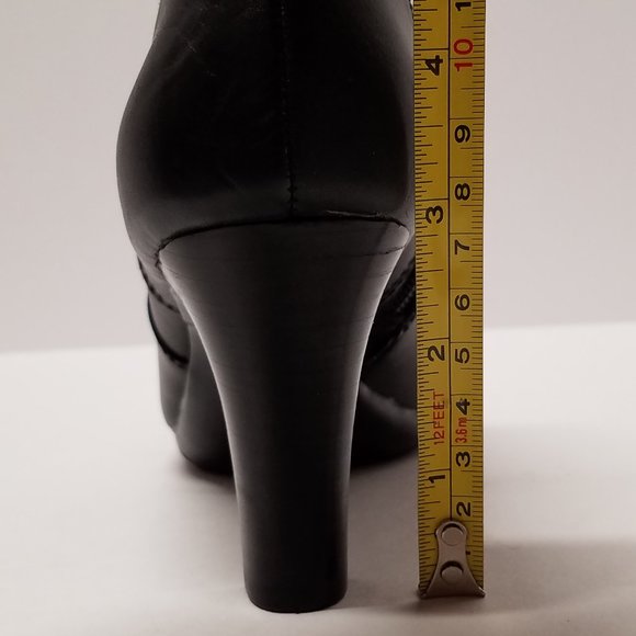 Anne Klein iFlex AKSTOKE Black Leather High Heel Booties - Picture 11 of 16